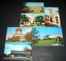 6 Vintage Buildings POSTCARDS Truman Library Calvary Church Grants Tomb ... - $18.99