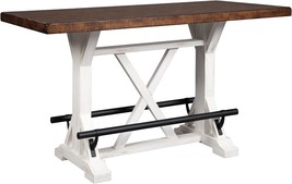 36" Counter Height Dining Table, Brown And White, By Ashley Valebeck For - $428.96