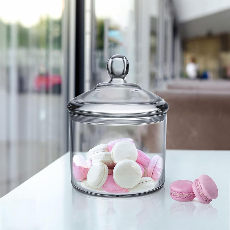 Cookie Jar, Candy Dish with Lid, Clear Acrylic Airtight Jar for Nuts, Cookies, C Item image 4