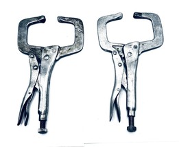 Set of Two (2) 11&quot; Adjustable C-Clamp Locking Pliers for Metalworking, W... - $20.52