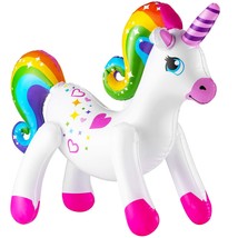 Inflatable Unicorn - (Pack Of 4) 24 Inch - Large Blow-Up Rainbow Unicorns For Un - £25.17 GBP
