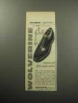 1957 Wolverine Shoes Ad - Neoprene sole fights grease and oil - $18.49