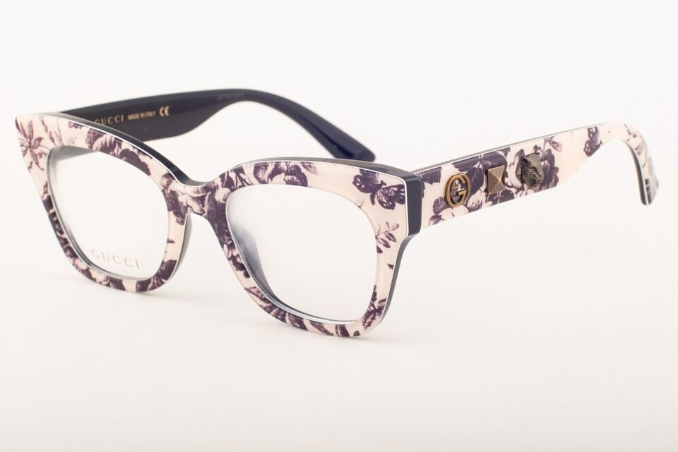 GUCCI GG0060O 004 Flowers Multicolor Eyeglasses GG 600 49mm