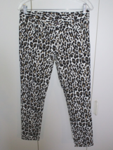 Cache Ladies Stretch Skinny LOW-RISE Leopard Print Ankle JEANS-4-NWT-$$98 - £24.61 GBP