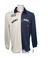 NEW Vintage Tommy Hilfiger Rugby Shirt! Blue &amp; Creme Colorblock USA Cool... - $108.04 CAD