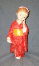 Vtg Hakata Clay Geisha Figure Statue Japan Japanese Doll Figurine Home Decor Old - £31.45 GBP