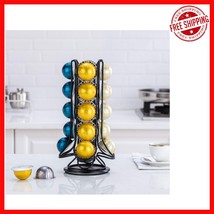 Space-Saving 360-Degree Rotating Coffee Pod Carousel - Holds 20 Nespress... - $43.54 CAD