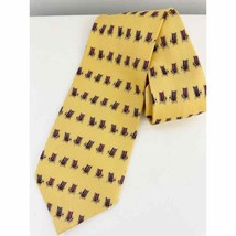 Tommy Bahama Off Island Mens Neck Tie Beach Lounge Chairs Yellow 100% SIlk - $18.81