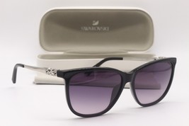 New Swarovski Sk 225 01B Black Silver Gradient Authentic Frames Sunglasses 56-13 - £93.42 GBP