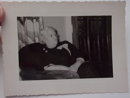 Stern Woman Sitting In A Chair In The Livingroom Snapshot Photo 1951 - £3.17 GBP