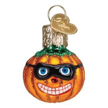 Old World Christmas Mini Masked Jack O%27Lantern Glass Hanging Ornament - $11.98