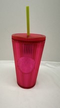 Starbucks 2023 Summer Iridescent Magenta Bling Cold Cup Tumbler 16 oz Pink - £20.89 GBP