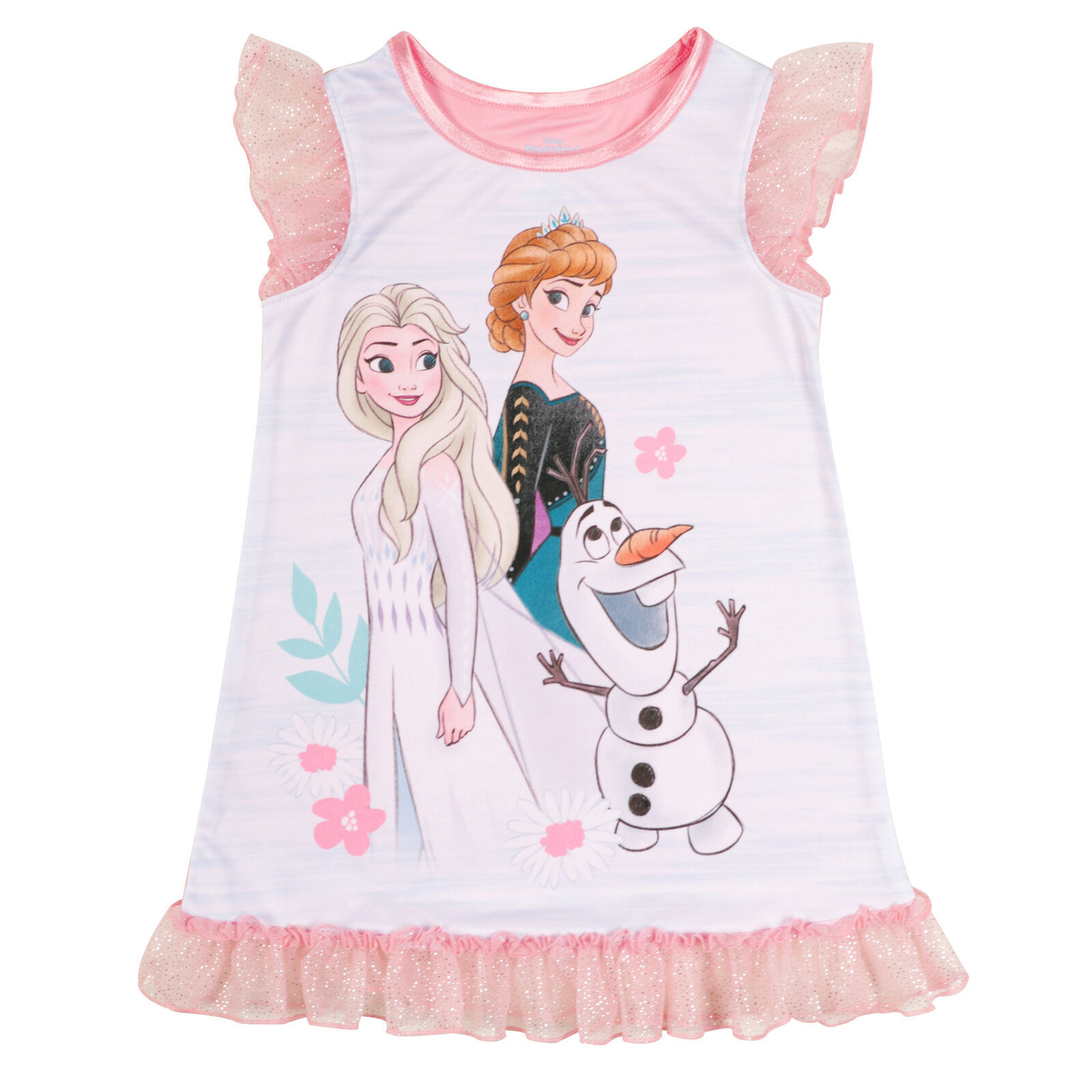 Disney's Frozen Cast Toddler Night Gown Pajamas Multi-Color - $26.98