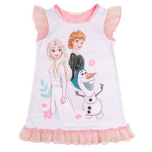 Disney&#39;s Frozen Cast Toddler Night Gown Pajamas Multi-Color - £21.16 GBP