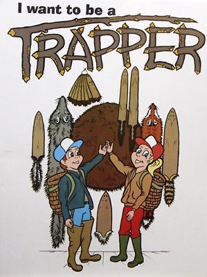 Book-Winkler- "I Want To Be A Trapper Coloring Book"  Traps Trapping Duke - $11.87