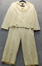 Jones Wear Blazer &amp; Pants Set Womens Size 14 Yellow Single Breasted Thre... - $37.04