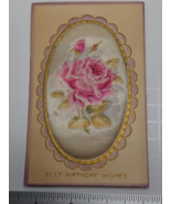 Rare 1909 Pincushion Postcard BIRTHDAY SATCHET Unposted ROSES ON PILLOW - £10.42 GBP
