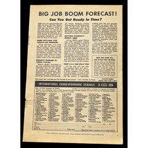 ICS International Correspondence School Print Ad Vintage 1963 Job Boom - $9.95