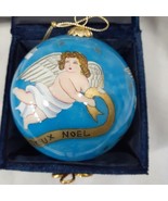Li Bien Pier I Christmas Ornament 2001 Reverse Painting Angels Joyeux No... - £13.94 GBP