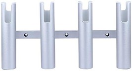 Wall-Mounted Aluminium Fishing Rod Holder for Boat, 4 Tube Linked Fishin... - $75.99