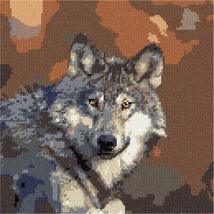 Pepita Needlepoint kit: Gray Wolf, 10&quot; x 10&quot; - £62.12 GBP+