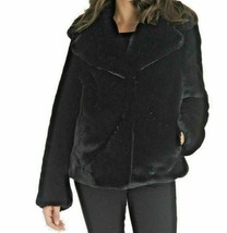 KENSIE BLACK REVERSIBLE FAUX FUR SHORT COAT JACKET L NEW - $1,549.91 MXN