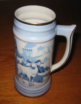 Vintage Gilded Porcelain Beer Mug Stein &quot;Rams&quot; Fine China Royal Ann Mpls... - £14.34 GBP