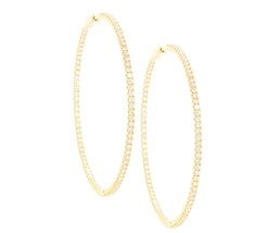Diana M Jewels 2.00 cts diamond hoop earrings size One Size - €1.385,03 EUR