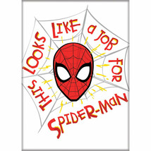 Marvel Comics Spider-Man This Looks Like a Job For Spider-Man Magnet Multi-Color - £8.77 GBP