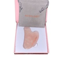 Aceology | Rose Quartz Gua Sha Facial Massager |Lifts Contours Smooths | NIB - £14.24 GBP