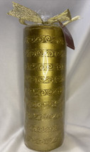 Holiday Glitter Pillar Candle 8&quot; Gold Kohl’s - £15.09 GBP