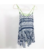 Altar&#39;d State Boho Hi-Low Spaghetti Strap Blue White Green Halter Racer ... - $181.63 MXN