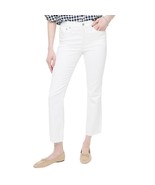J. Crew White Mid Rise Flare Crop Jeans Raw Hem Plus size 35 NEW Tags Pr... - $58.08 CAD