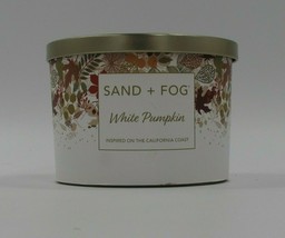 Sand + Fog White Pumpkin Scented Candle 12 oz 2 Wick - $19.79