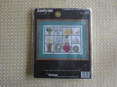 Primary image for 1989 Janlynn BON APPETIT Counted Cross Stitch Kit #83-05 - 18" x 14" 