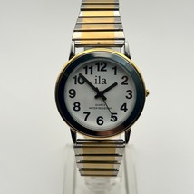ila Gold Silver Stainless Steel 33mm WR Women’s Quartz Watch Working - $357.10 MXN
