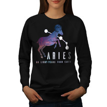 Wellcoda Aries Zodiac Sign Womens Sweatshirt, Horoscope Casual Pullover Jumper - £22.91 GBP+