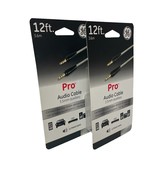 GE Pro Audio Cable 12 Foot 3.5mm Auxiliary Model 38799 Lot of 2 New In P... - £9.97 GBP