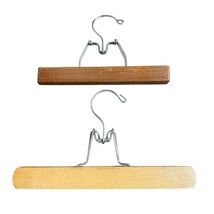 Vintage Wooden Pants Skirt Trousers Hangers Clamp Style Set Of 2 - $12.86