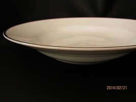 Tiffany Co. Palladium White &amp; Gold Rimmed Soup/Pasta/Salad/Dessert Bowl/Plate - £27.51 GBP
