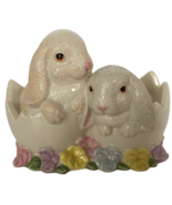 Lenox White Bunnies in Eggshells Figurine Hatching Easter Spring Home Decor - £31.31 GBP