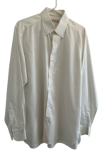 Ermenegildo Zegna Men&#39;s White Button Down Dress  Shirt Large Made In Tur... - $42.75