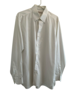 Ermenegildo Zegna Men&#39;s White Button Down Dress  Shirt Large Made In Tur... - $42.75