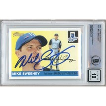 Mike Sweeney Kansas City Royals Autograph 2004 Topps Heritage #224 BGS Auto 10 - £103.77 GBP