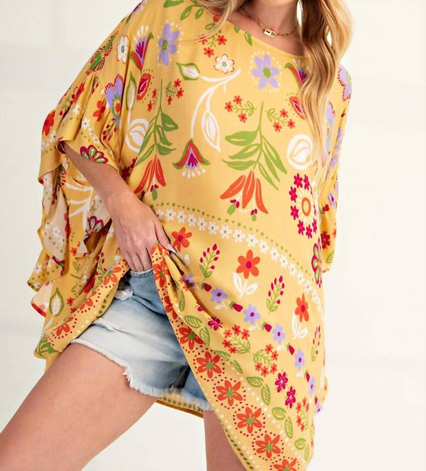 Easel margaret kaftan Yellow Multi - £31.87 GBP