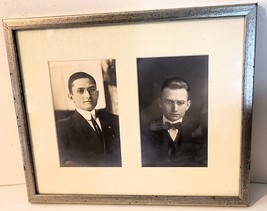 Two Photos of Men from Early 1900s San Diego, Framed in Wood 12&quot; x 10&quot; - Named. - £10.47 GBP