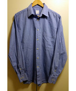 BMW Men&#39;s Long Sleeve Light Blue Shirt 39-40 Button Down 100% Cotton - £9.02 GBP