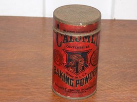 Vintage Calumet Baking Powder 1 LB Empty Metal Can with Paper Label - $54.45