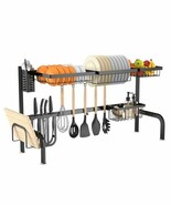 2 Tier Black Steel Adjustable Over the Sink Dish Drying Rack - $170.78