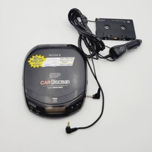 Vtg Sony ESP Car Discman CD Player D-848K Black 1990s W/Adapter Cassette - $74.79
